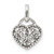 Image of Sterling Silver Antiqued Heart Pendant QC9462