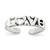 Image of Sterling Silver Antiqued LOVE Toe Ring