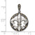 Image of Sterling Silver Antiqued Marcasite Fleur De Lis Pendant