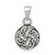 Image of Sterling Silver Antiqued Open Back Celtic Design Pendant