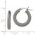 Image of 14mm Sterling Silver Antiqued Open Twist Hoop Earrings QE6728