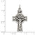 Image of Sterling Silver Antiqued Satin Irish Crucifix Cross Pendant QC7346