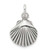 Image of Sterling Silver Antiqued Sea Shell Charm