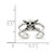 Image of Sterling Silver Antiqued Skull Toe Ring