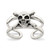 Image of Sterling Silver Antiqued Skull Toe Ring