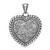 Image of Sterling Silver Antiqued Swirl Heart Pendant