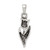 Image of Sterling Silver Antiqued Tulip Flower Pendant
