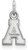 Image of Sterling Silver Appalachian State University X-Small Pendant by LogoArt