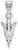 Image of Sterling Silver Arizona State University Medium Pendant by LogoArt (SS003AZS)