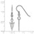Image of Sterling Silver Arizona State University Small Dangle Earrings LogoArt SS006AZS