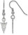 Image of Sterling Silver Arizona State University Small Dangle Earrings LogoArt SS006AZS