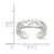 Image of Sterling Silver Artistic Elongated Heart Design Toe Ring