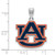 Image of Sterling Silver Auburn University Large Enamel Pendant by LogoArt