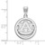 Image of Sterling Silver Auburn University Small Pendant in Circle by LogoArt