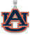 Image of Sterling Silver Auburn University XL Enamel Pendant by LogoArt