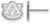 Image of Sterling Silver Auburn University X-Small Post Earrings by LogoArt (SS008AU)