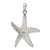 Sterling Silver Blue Inlay Lab-Created Opal Starfish Pendant