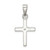 Image of Sterling Silver Blue Inlay Lab-Created Opal Thin Cross Pendant