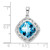 Image of Sterling Silver Blue Topaz and Diamond Pendant Image of Sterling Silver Blue Topaz and Diamond Pendant