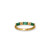 Image of Sterling Silver Bodacious Baguettes! Gold-plated Green Baguette CZ Ring
