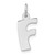 Sterling Silver Bubble Block Initial F Charm