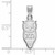Image of Sterling Silver Chi Omega Small Pendant by LogoArt (SS035CHO)