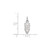Sterling Silver Chi Omega X-Small Pendant by LogoArt (SS034CHO)