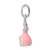 Image of Sterling Silver Childrens Pink Enameled Princess Pendant Image of Sterling Silver Childrens Pink Enameled Princess Pendant
