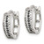 Image of Sterling Silver Clear & Black CZ Hinged Hoop Earrings