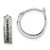 Image of Sterling Silver Clear & Black CZ Hinged Hoop Earrings