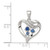 Image of Sterling Silver Clear & Blue CZ Heart Pendant