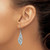 Image of 1.75mm Sterling Silver Clear & Blue Synthetic Crystal Wing Dangle Earrings
