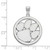 Image of Sterling Silver Clemson University L Pendant in Circle by LogoArt