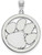 Image of Sterling Silver Clemson University L Pendant in Circle by LogoArt