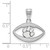 Image of Sterling Silver Clemson University Pendant in Football by LogoArt