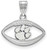 Image of Sterling Silver Clemson University Pendant in Football by LogoArt