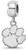 Image of Sterling Silver Clemson University Small Dangle Bead by LogoArt