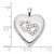 Image of Sterling Silver Crystal Double Hearts Heart Locket Pendant