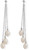 Sterling Silver Cultured Freshwater Pearls Chain Drop Earrings