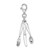 Sterling Silver Cutlery w/ Lobster Clasp Charm