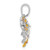 Image of Sterling Silver CZ & Enameled Flowers Pendant