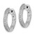 Image of 13mm Sterling Silver CZ 134 Stones In and Out Round Hoop Earrings