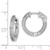 Image of 13mm Sterling Silver CZ 134 Stones In and Out Round Hoop Earrings