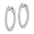 Image of 20mm Sterling Silver CZ 60 Stones In and Out Round Hoop Earrings QE7561