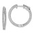 Image of 20mm Sterling Silver CZ 60 Stones In and Out Round Hoop Earrings QE7561