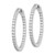 Image of 29mm Sterling Silver CZ 70 Stones In and Out Round Hoop Earrings