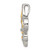 Image of Sterling Silver CZ Fleur De Lis w/ Flash Gold-Plated Slide Pendant