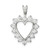 Image of Sterling Silver CZ Heart Pendant QP1354