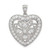 Image of Sterling Silver CZ Heart Pendant QP1367