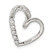 Image of Sterling Silver CZ Heart Pendant QP824